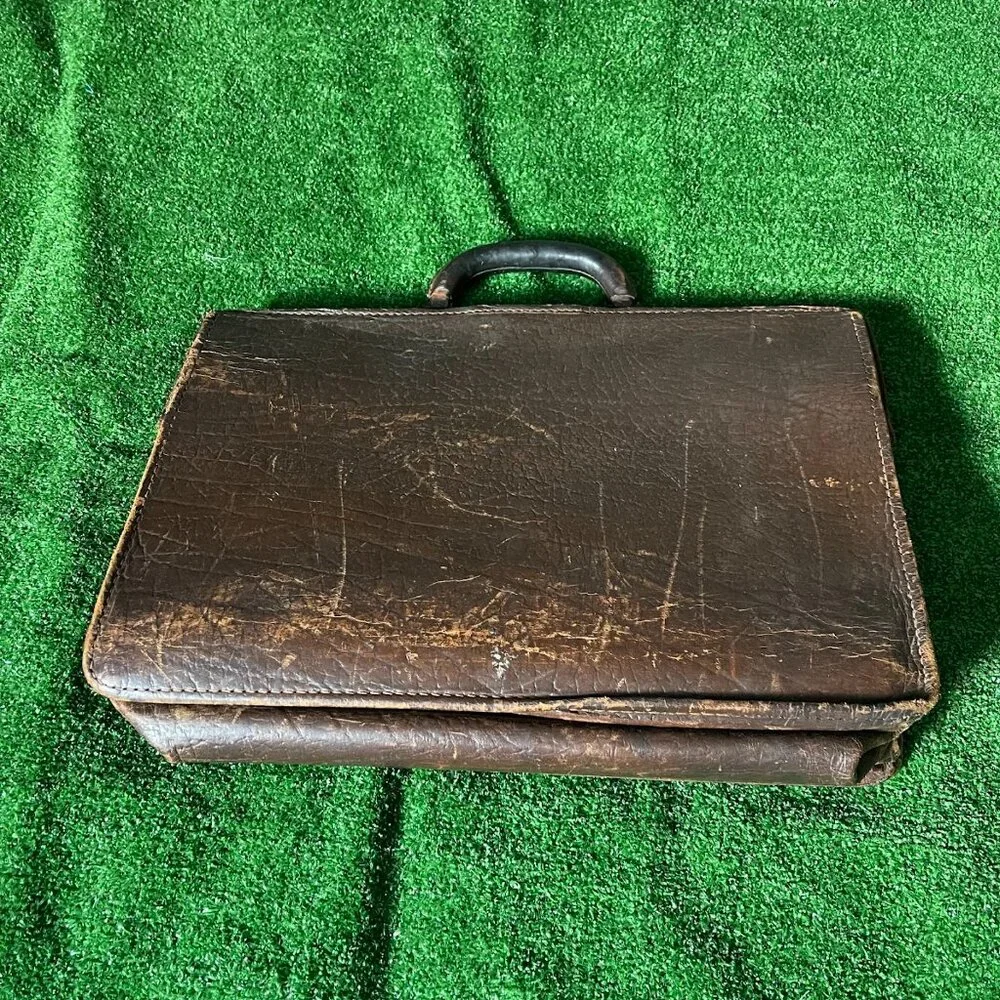 Pendragon top grain Cowhide England Vintage briefcase document bag Portfolio